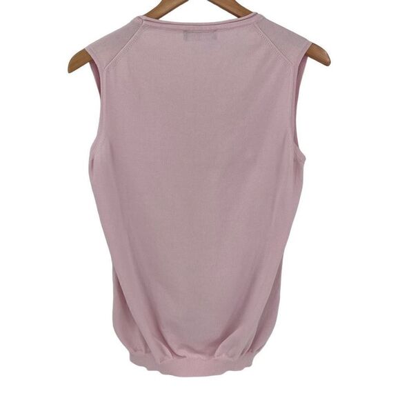 Marchesin Sleeveless Scoop Neck Pullover Sweater Lightweight Women XL Pink - Picture 2 of 5